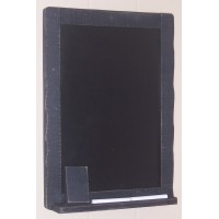 Classic Black Chalkboard with Eraser, Chalk & Chalk Shelf, 11" x14.5" Wood Frame   292116016059